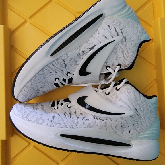 Nike KD 14 TB White/Black Size 16.5 Kevin Durant Basketball Shoe Big and Tall - Picture 5 of 11